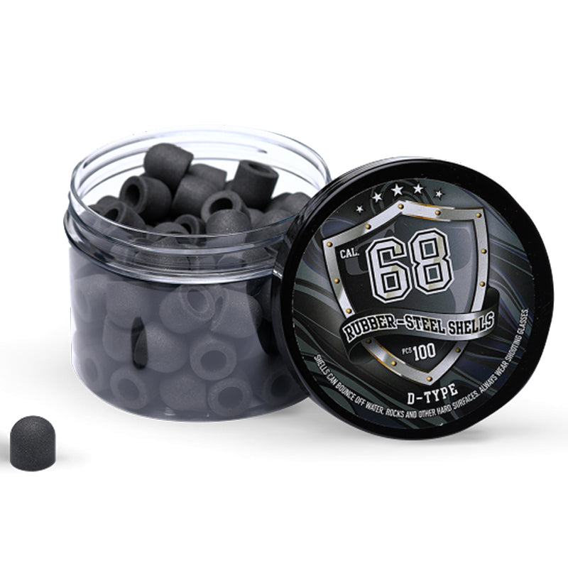 RSB Precision D-Type Rubber Steel Balls / Präzisions Stahlgeschosse Cal.68 - 100 Stk.
