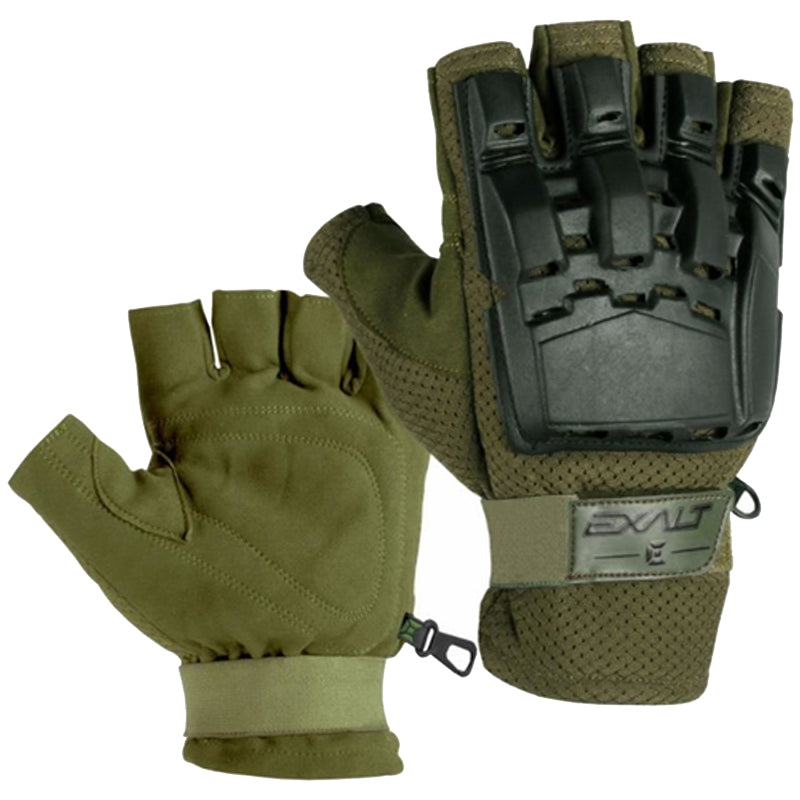 Exalt HardShell Paintball Handschuhe olive