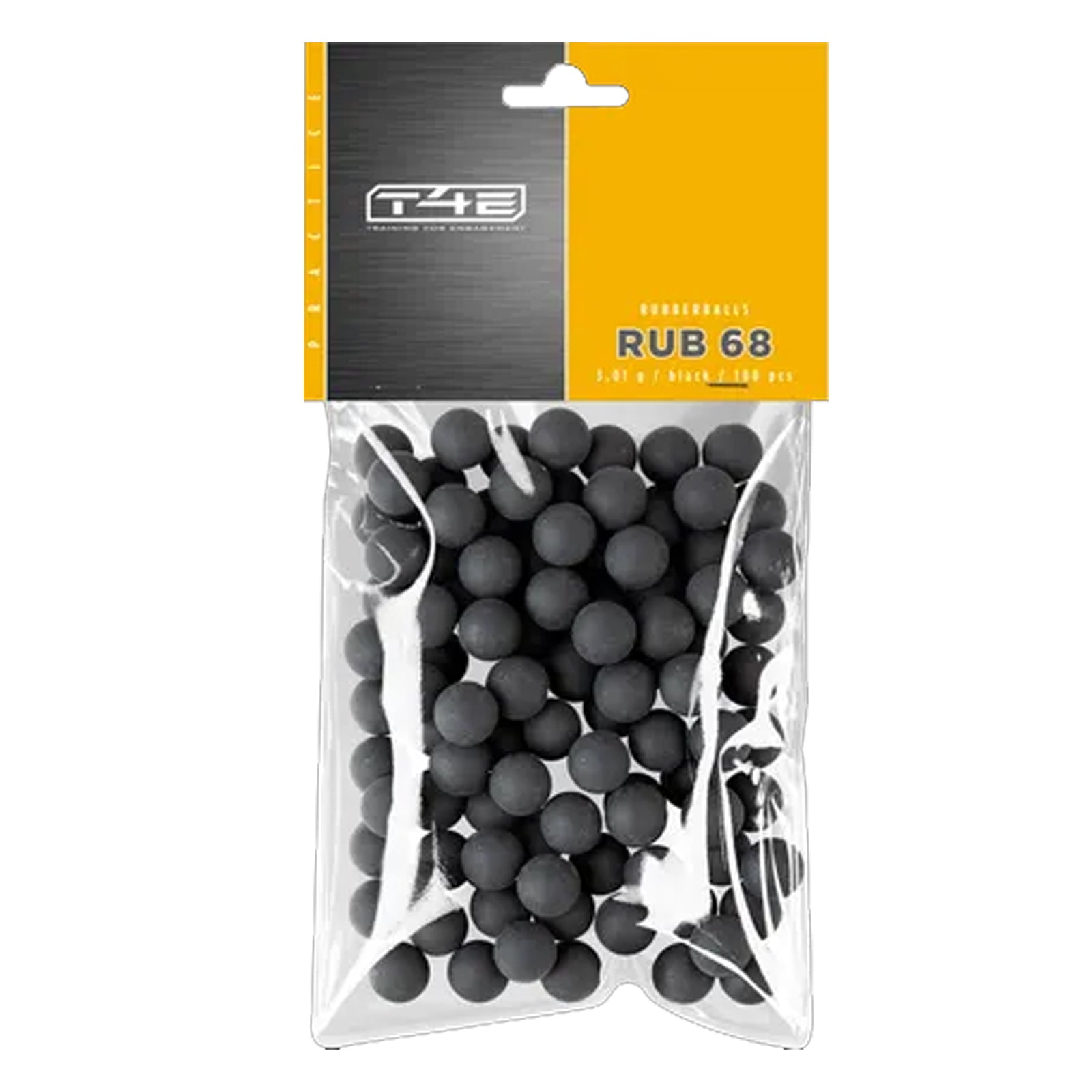 T4E Practice RUB 68 Rubberballs / Gummigeschosse Cal.68 - 100 Stück