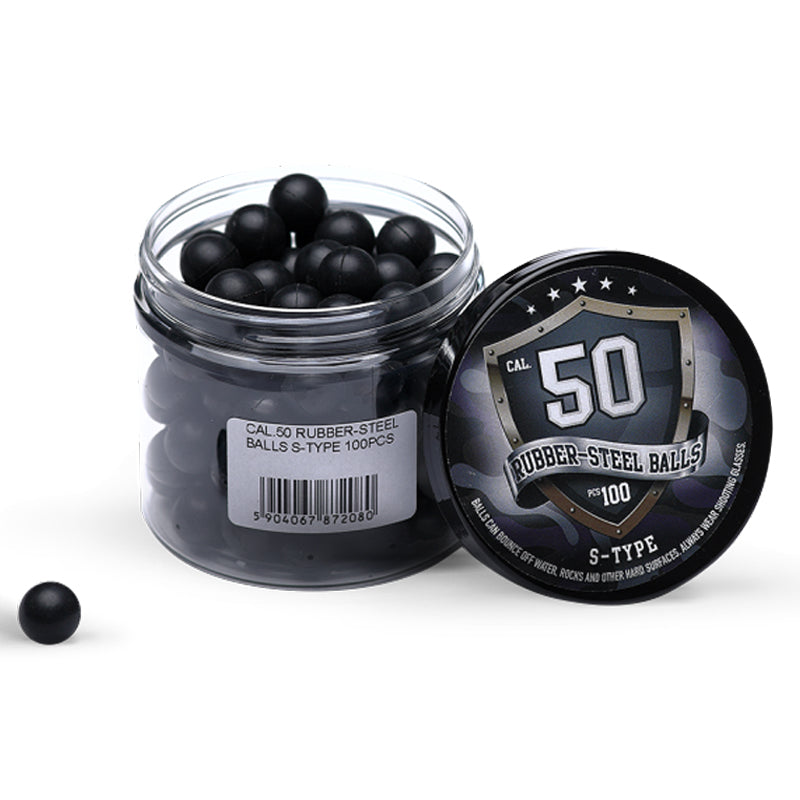 RSB Rubber Steel Balls / Stahlgeschosse S-Type Cal.50 - 100 Stk.
