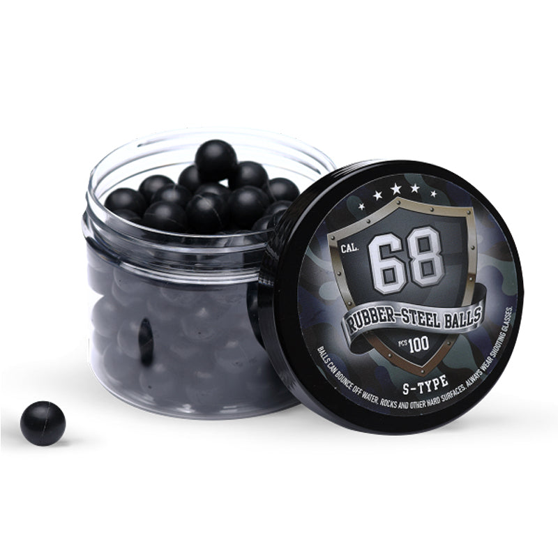 RSB Rubber Steel Balls / Stahlgeschosse S-Type Cal.68 - 100 Stk.