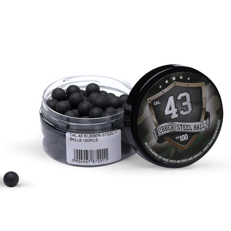 RSB Rubber Steel Balls / Stahlgeschosse Cal.43 - 100 Stk.