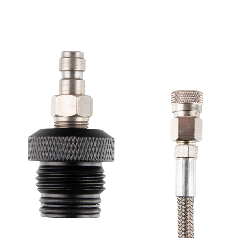 PowAir Straight Hose Paintball Remote System silber