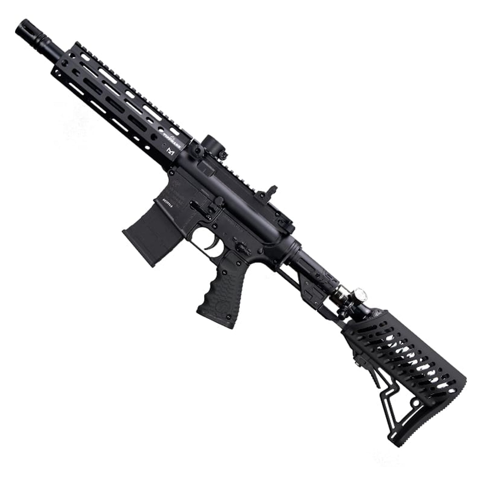 Tippmann TMC Elite MagFed Paintball Markierer Cal.68 inkl. Air Stock, 0.2L HP 200Bar